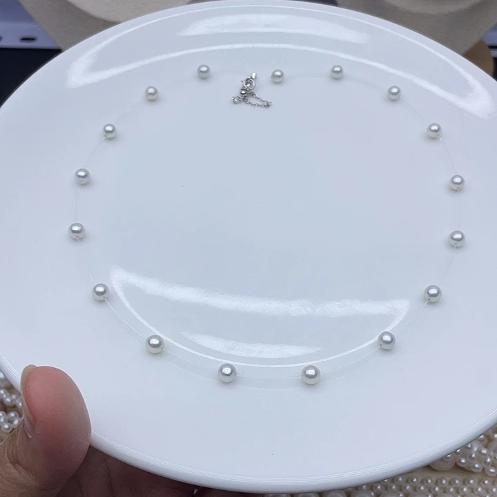 淡水珍珠颈饰银S925镶嵌