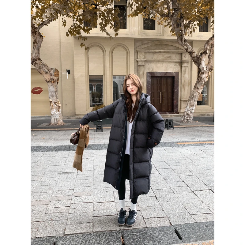 新款男女情侣长款加厚百搭时尚白鸭绒羽绒服.ZSS