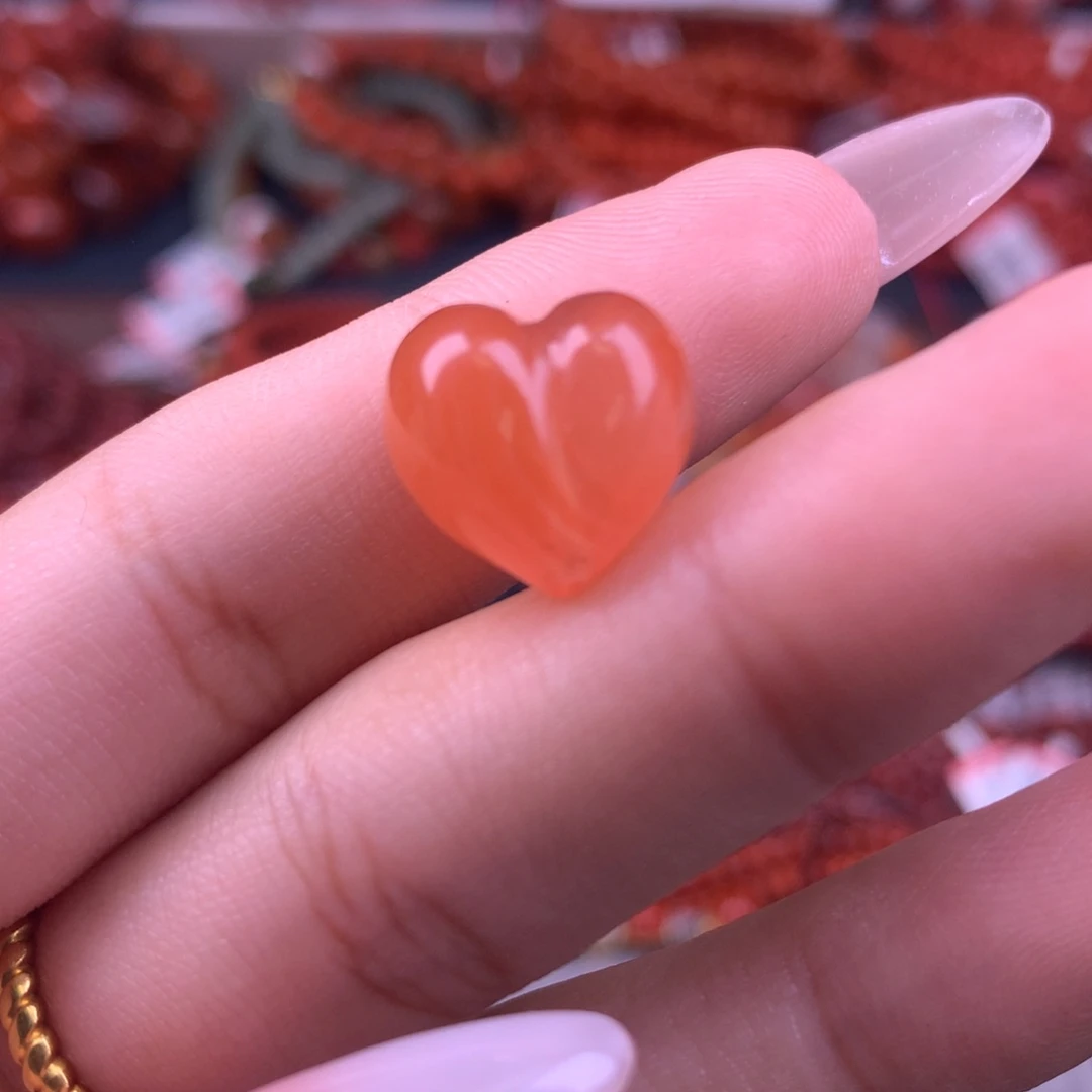 未镶嵌手链南红玛瑙16号通孔樱桃红屁桃
