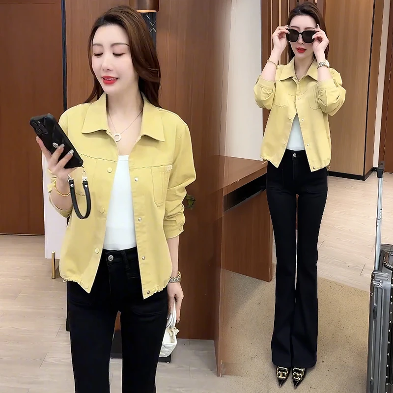 时尚休闲短款外套女2025春季新款洋气显瘦减龄小个子百搭夹克上衣