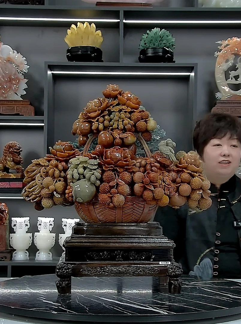 【付米链接 所见即所得】纯手工雕刻居家商务博古架中式新中式摆件.