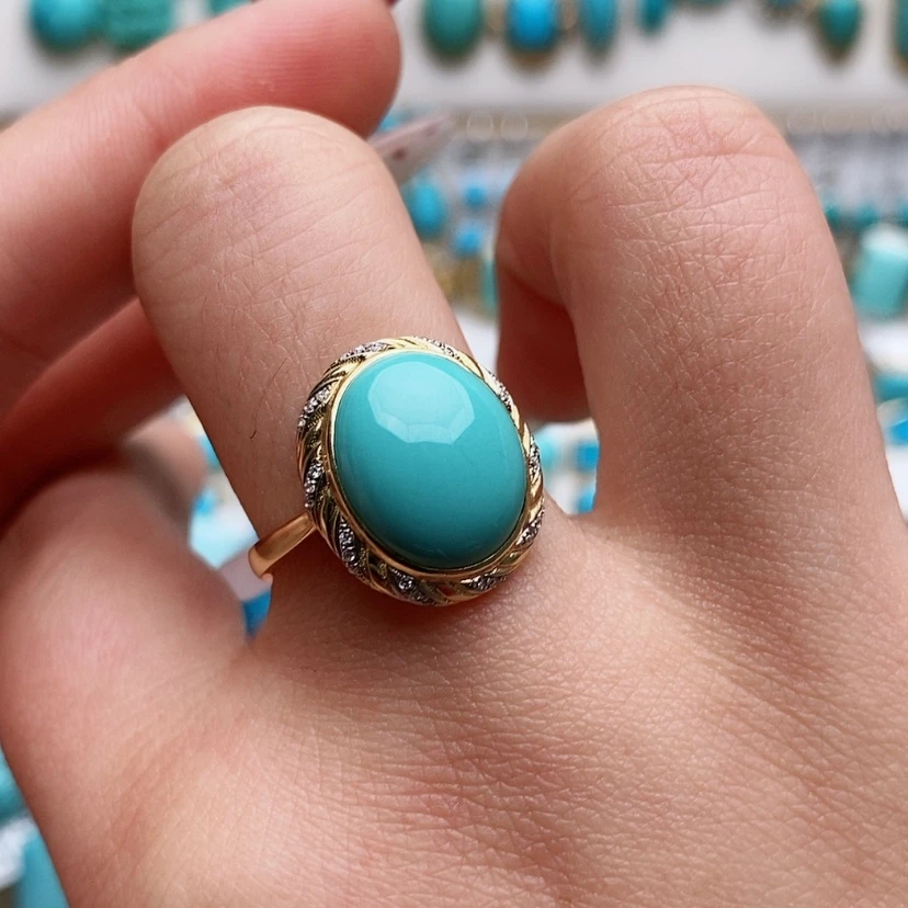 【闪购商品】绿松石配饰18K金镶嵌筱*儿