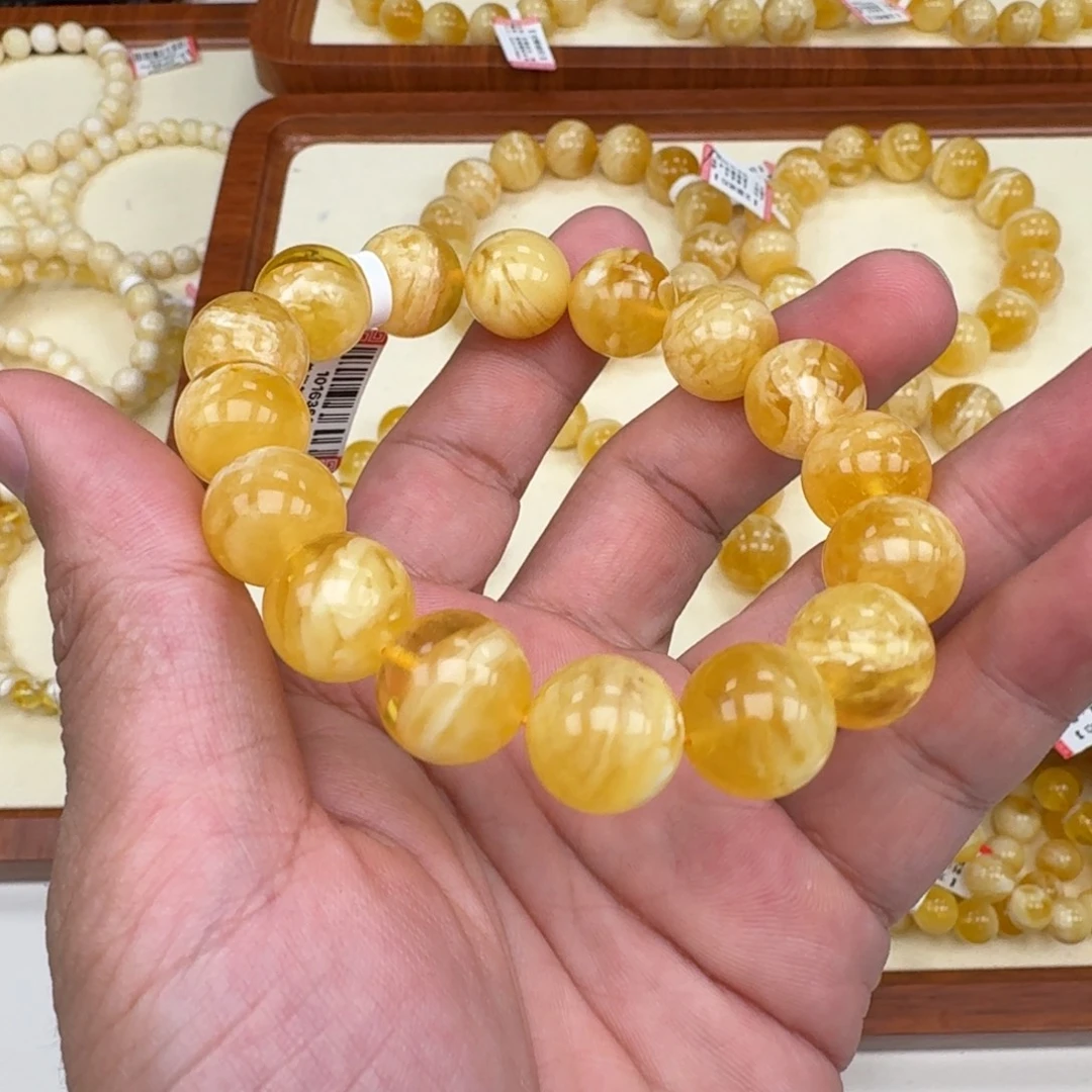 琥珀未镶嵌手链蜜蜡手串