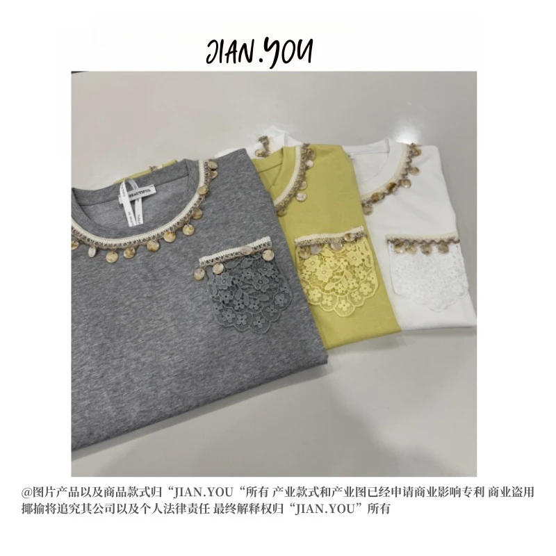 JIANYOU-「简约百搭」2025春季新款时尚百搭时尚简约印花T恤CN-T651