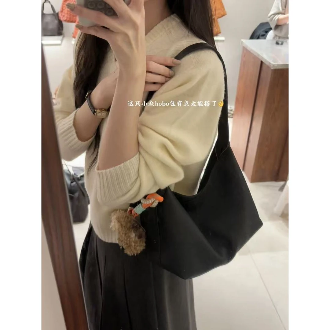 J-96135#【头层牛皮真皮】梦中情包！通勤超大容量单肩/斜挎HOBO包