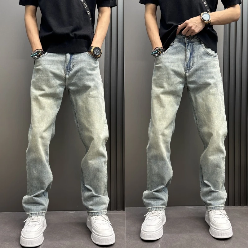 新款宽松男士裤子直筒牛仔男款男士高级感裤子秋冬款爆款牛仔裤