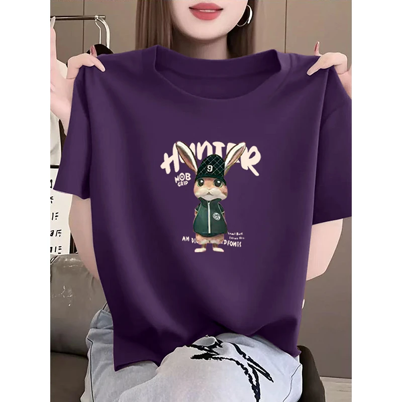 正肩短袖t恤女夏季2025年新款爆款半袖宽松正肩洋气减龄休闲上衣