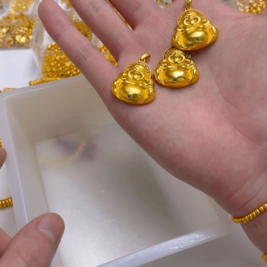 锆石铜合金镶嵌佛公1颗