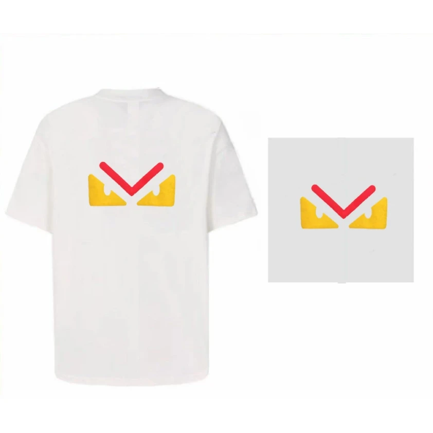 K35-2半袖同款t圆领宽松打底短袖百搭小圆领印花潮流白色男士