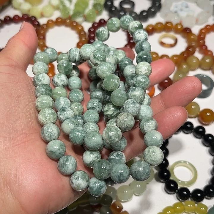 未镶嵌蛇纹石玉手串