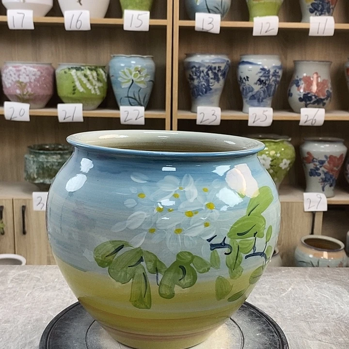 缸13zp景德镇陶瓷花盆