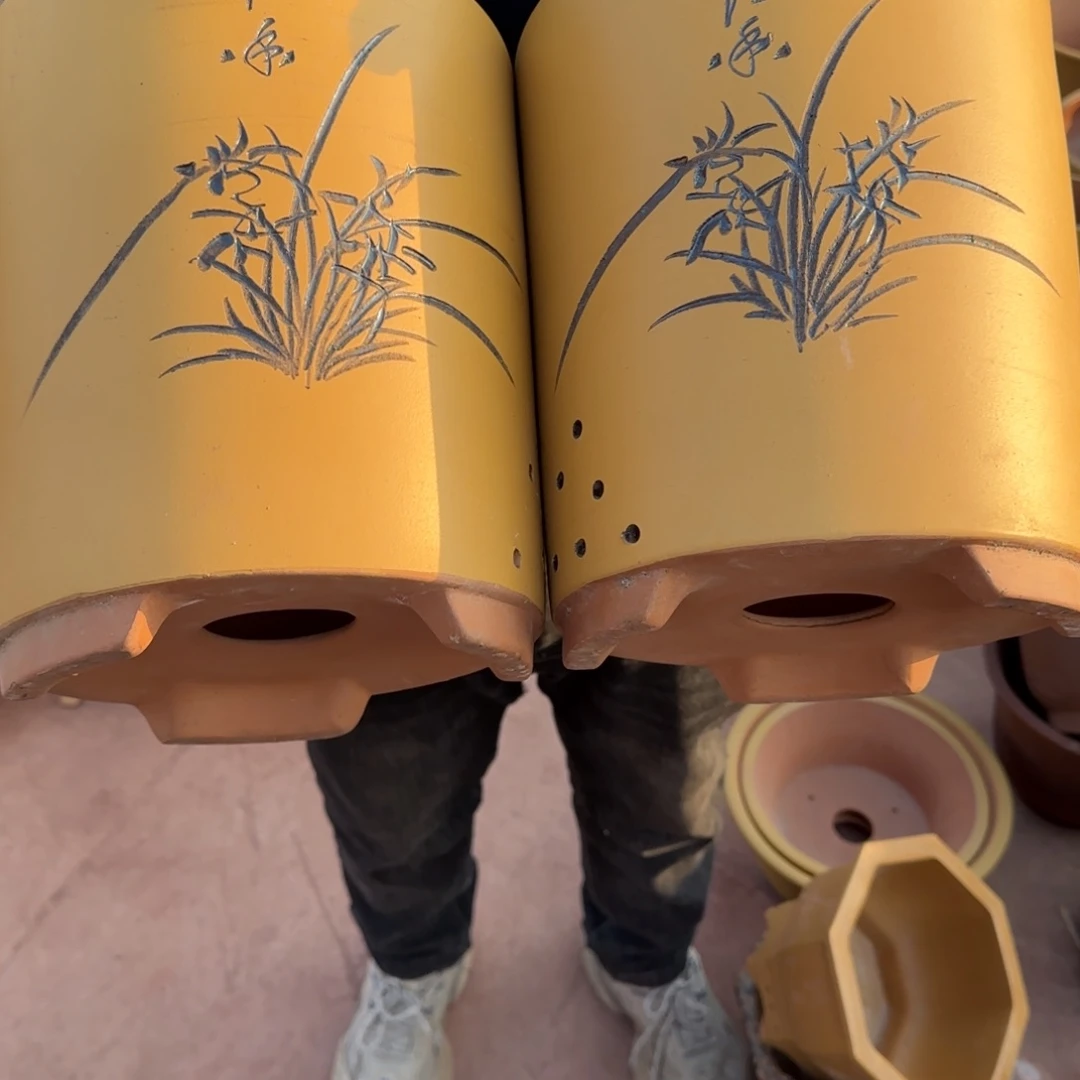 紫砂花盆口径17.22口径