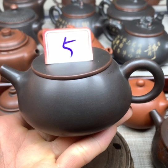 壶微瑕 黑素石瓢壶 190毫升左右
