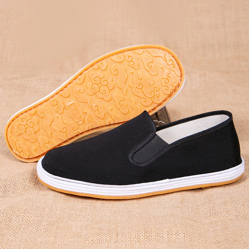 老北京布鞋男千层底牛筋底透气一脚蹬舒适软底军单黑男款夏鞋男鞋