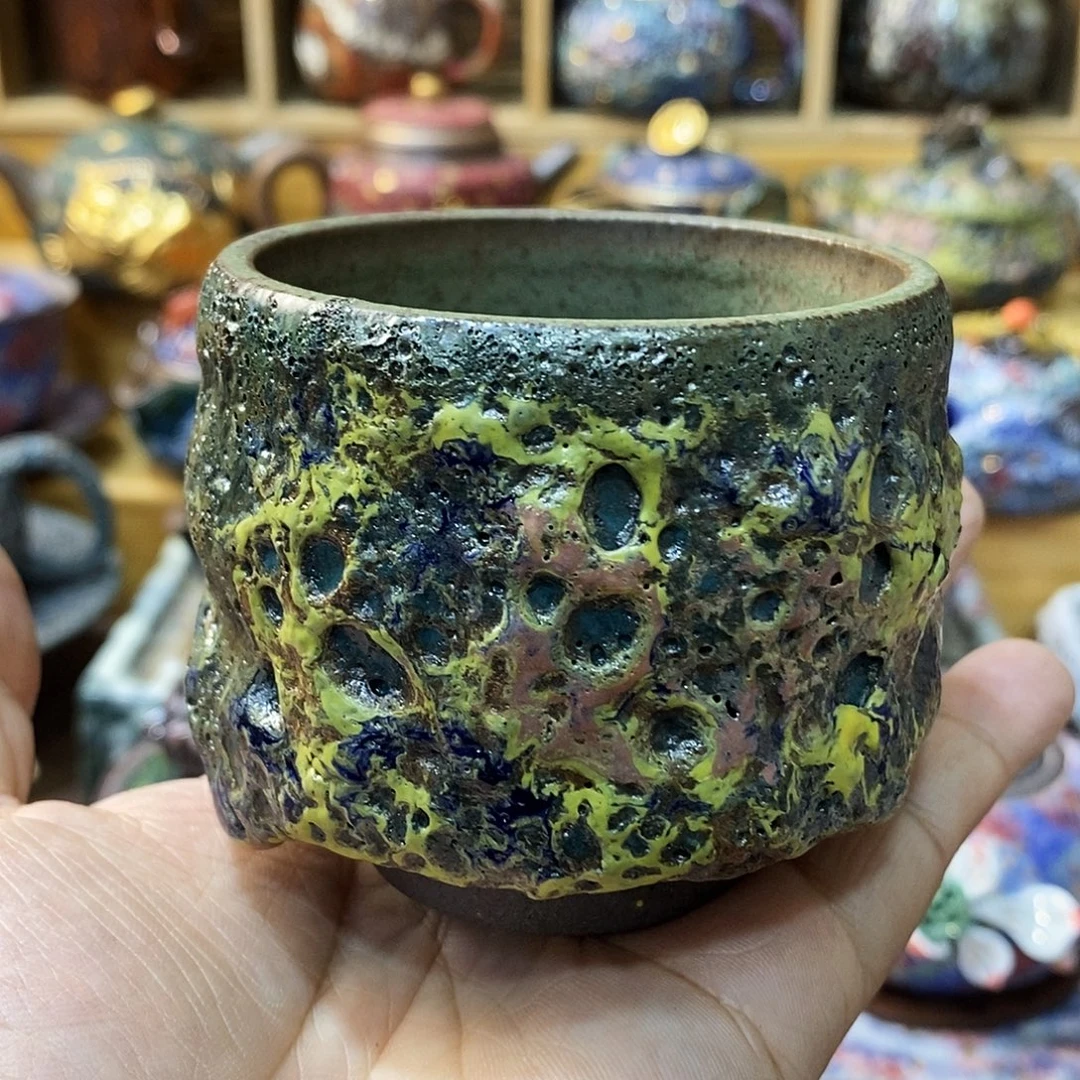 粗陶志野柴烧茶器