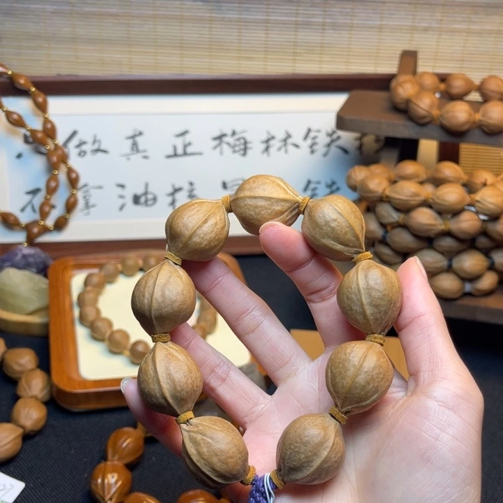 健***乐橄榄核手串/手链22.28精品梅林铁核