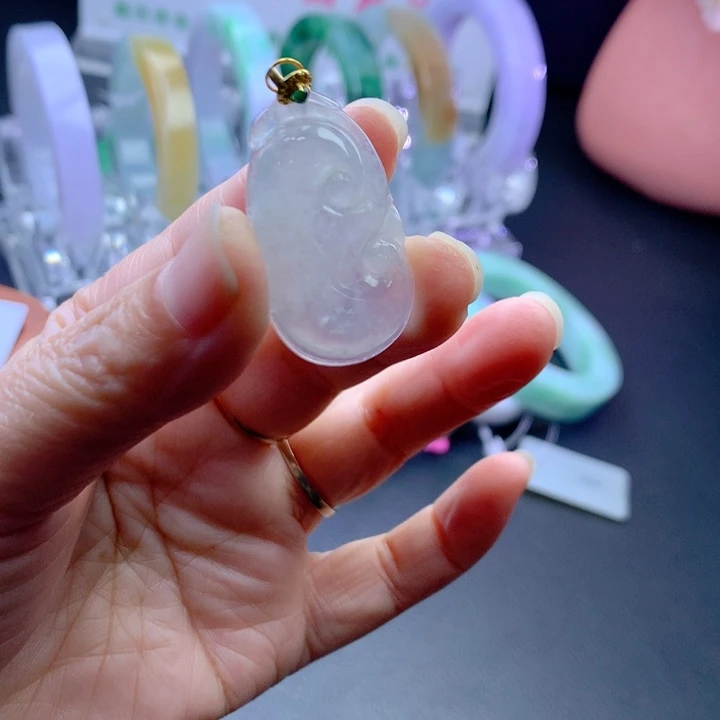 未镶嵌冰佛定制翡翠冰如意