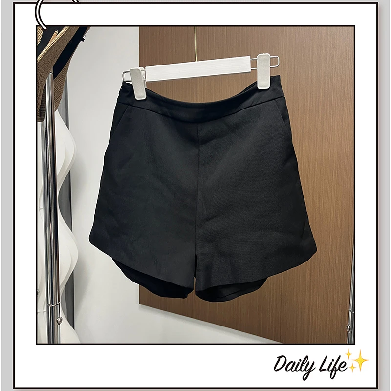 欧货夏季高腰时尚百搭短裤