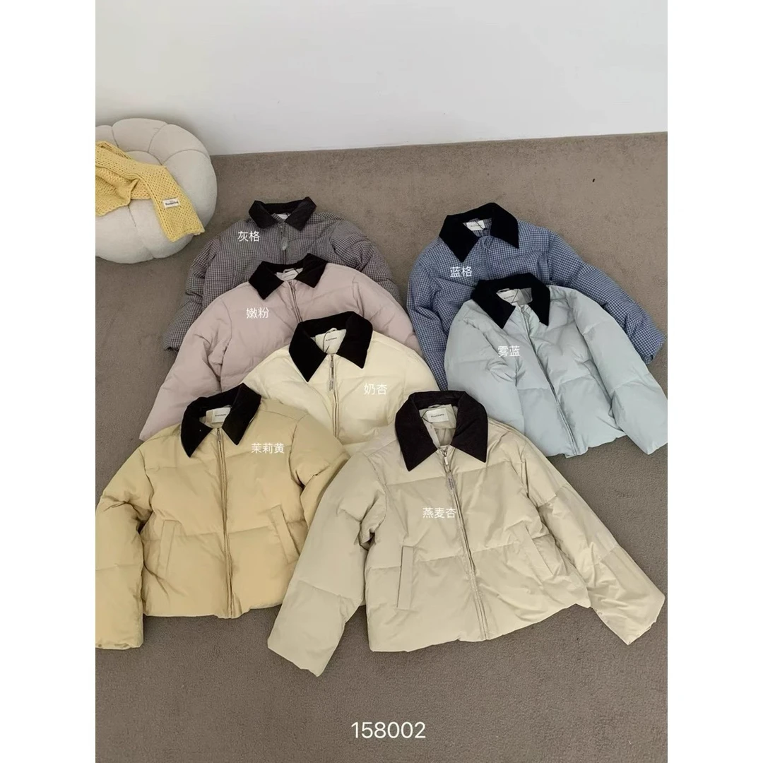 anna@158002 （182g左右）韩系百搭撞色翻领外套