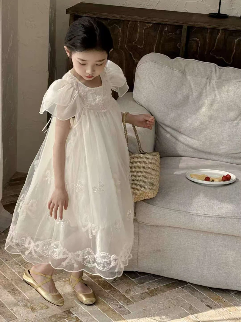 J645女童L·H·NIAO2025夏款韩系可爱时尚洋气百搭连衣裙