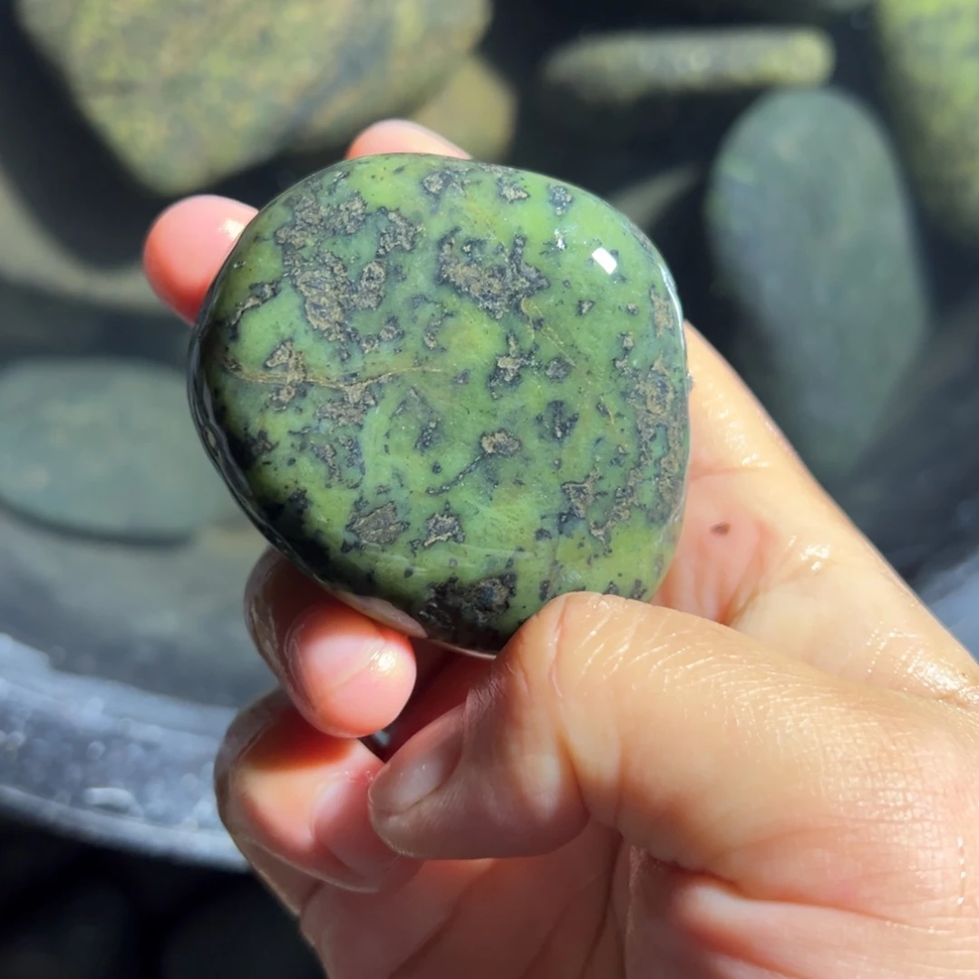 未镶嵌蛇纹石玉西藏藏玉药王石岁**好