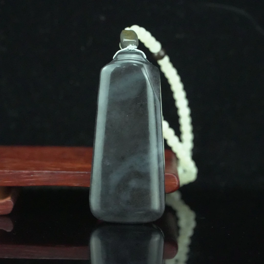 和田玉  青花籽玉牌/朵云轩 JZW7024HC