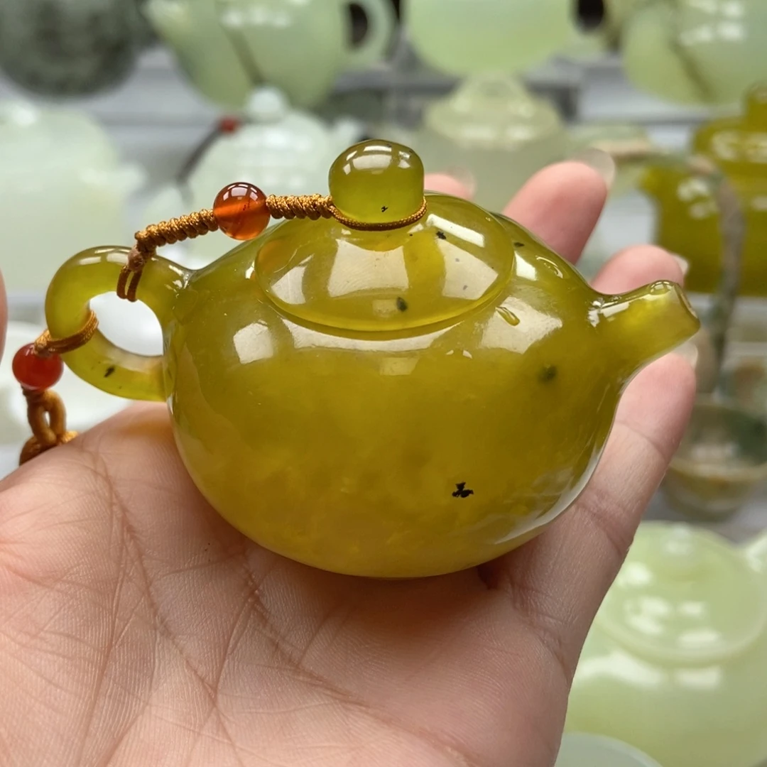 未镶嵌蛇纹石玉手把微瑕