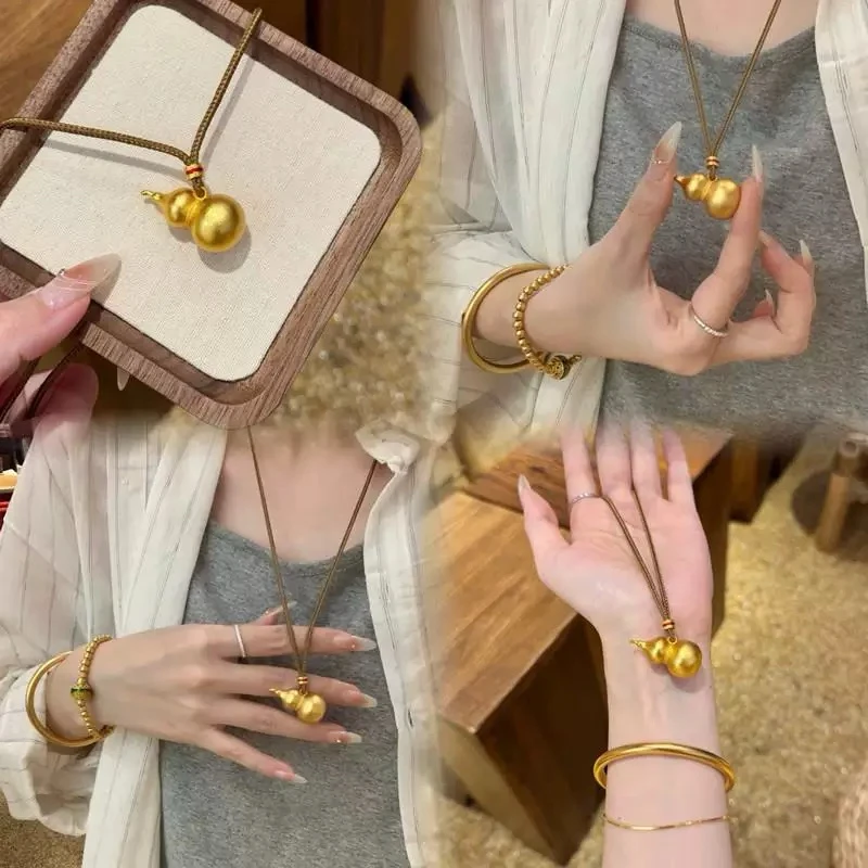 合金吊坠 葫芦福禄双收实心大福同款网红爆款古法挂坠男女款礼物