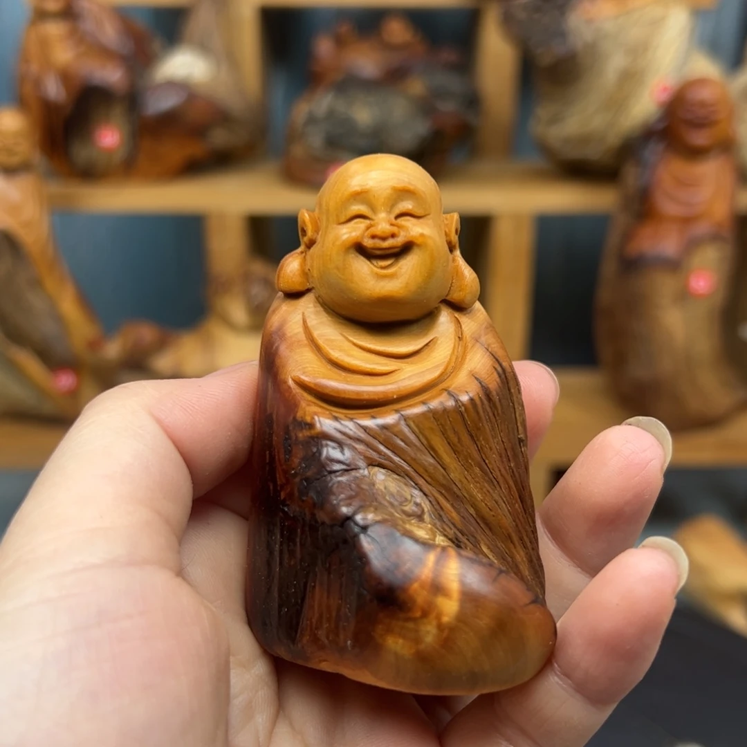 木咕**叽崖柏木摆件手把件