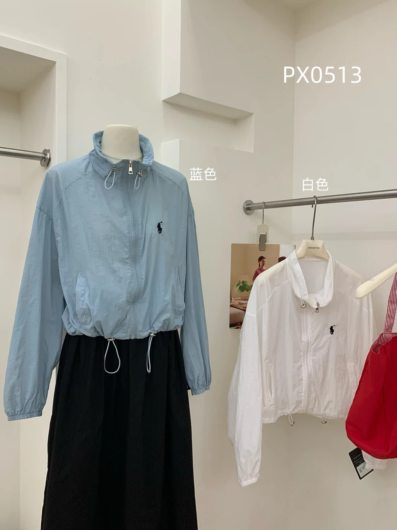 Junxi（PX0513#）冲锋宽松长袖运动休闲防晒衣
