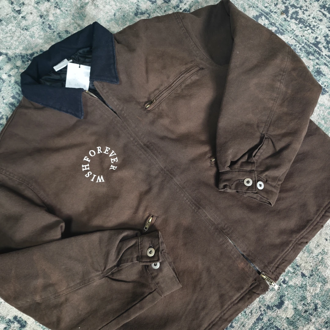 WISH FOR EVER 重工做旧 拉链外套