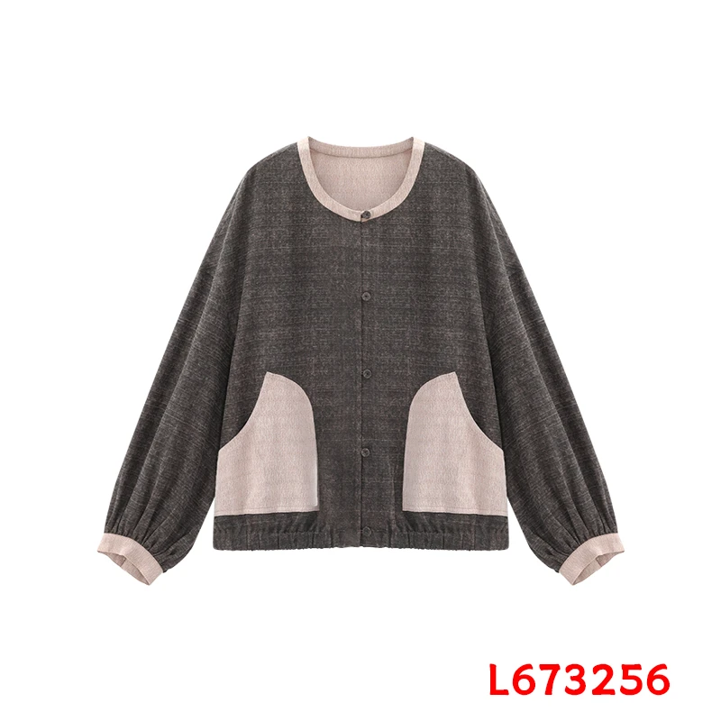 【岚岚专属】榨蚕丝丝棉原色外套 673256