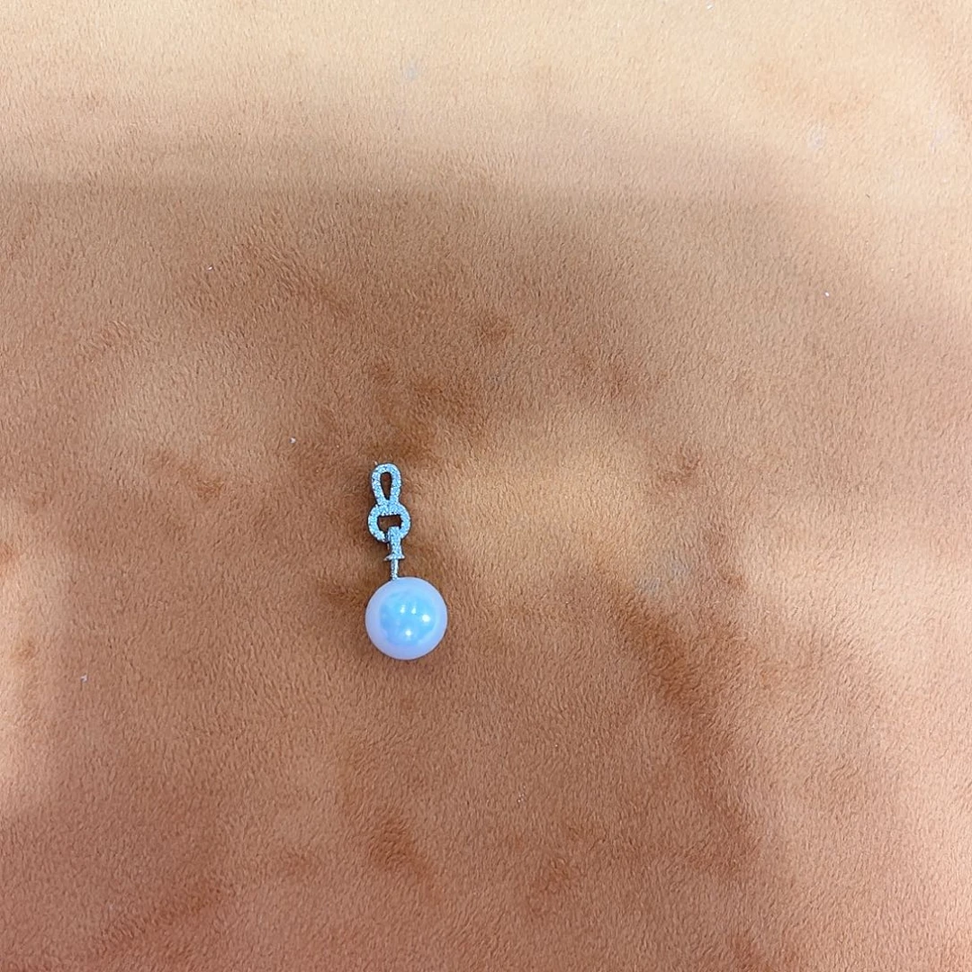 淡水珍珠银S925镶嵌颈饰