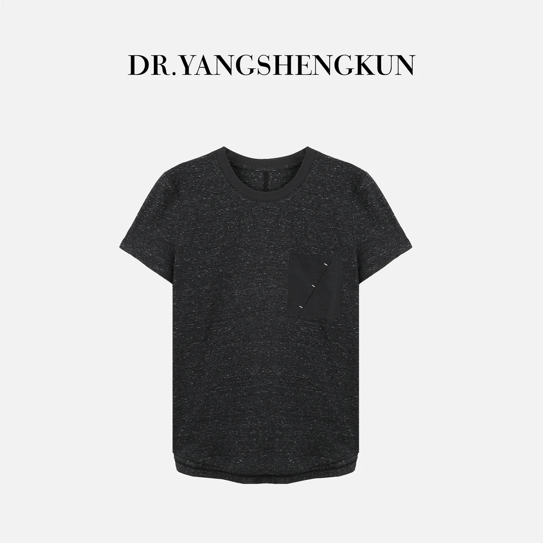 杨圣坤2025秋季新品美式复古休闲百搭花纱棉质短袖T恤女S82581370