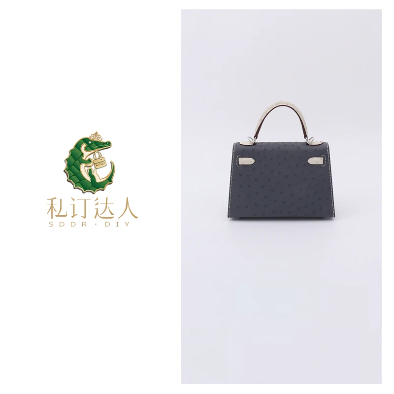 私订达人2025新款雅丹女士真皮休闲百搭时尚鸵鸟皮单肩包