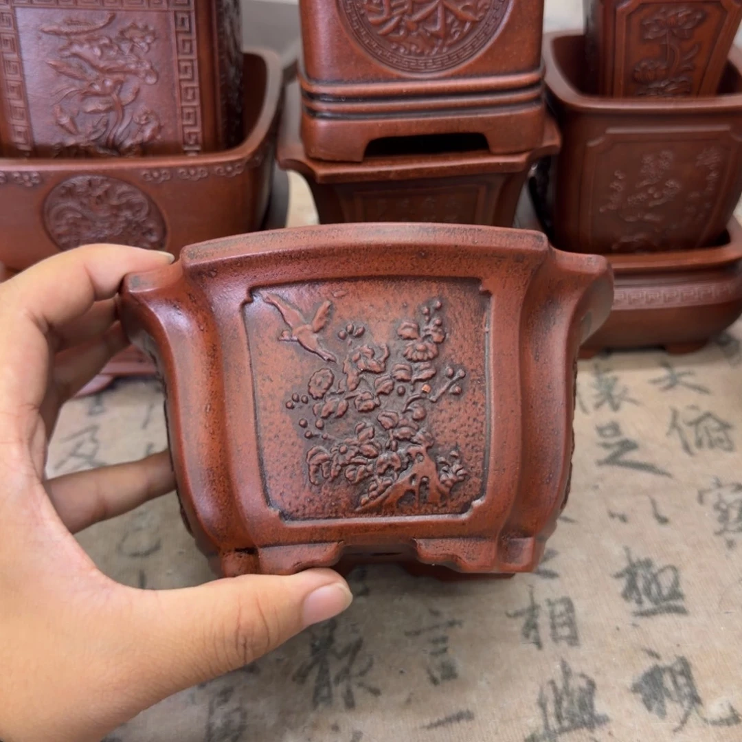 花盆紫砂14x7.5内经紫砂花盆