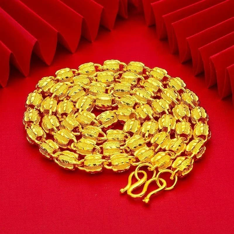 合金项链 网红新款核桃项链经典时尚气质百搭轻奢潮流精致精美