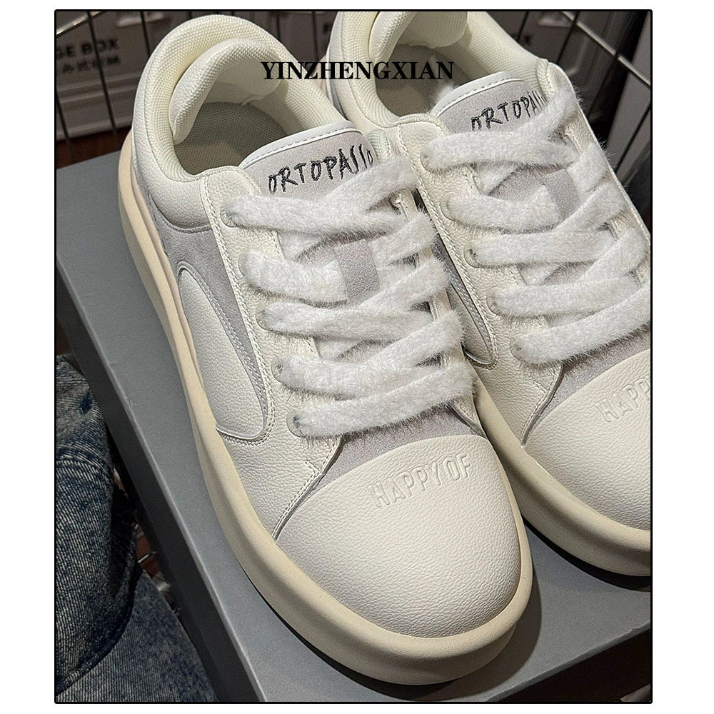 尹政贤夏季新款板鞋厚底增高粉色豹纹爱心休闲板鞋日系运动休闲鞋