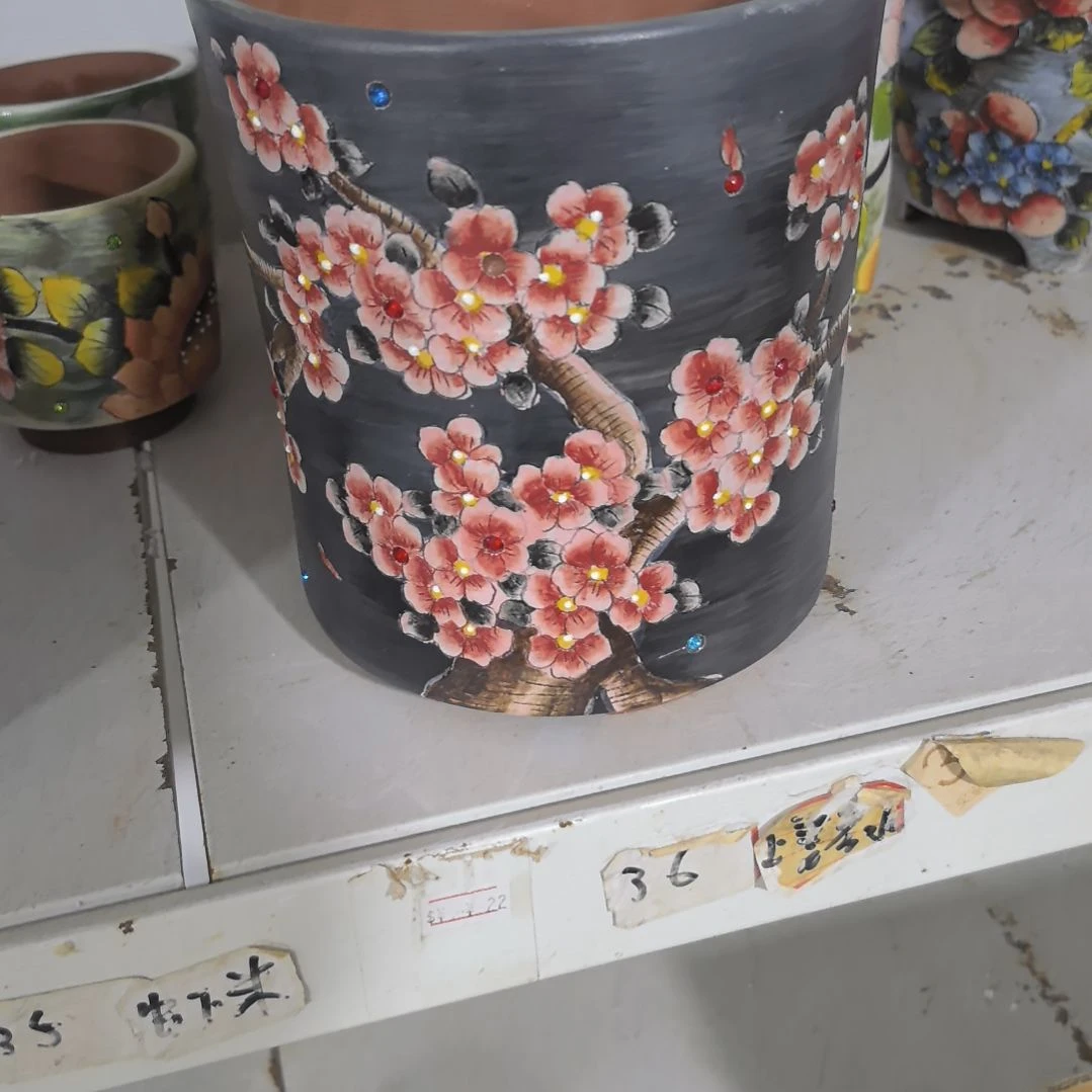 红泥花盆景德镇花盆