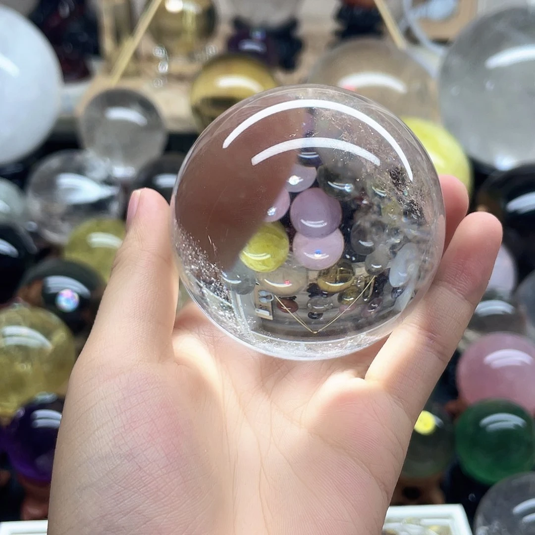 水晶珠宝半成品未镶嵌D****Q天然水晶球卡6.3A229