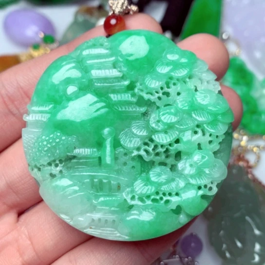 翡翠未镶嵌吊坠(不含链)