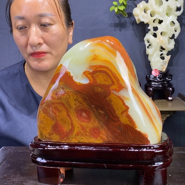 石材伊朗古青石摆件