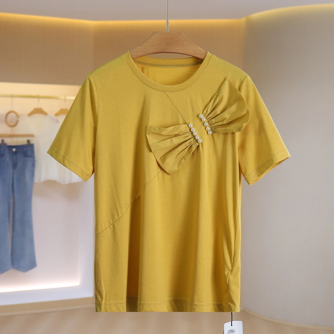 X413-伍莎服饰云仓百搭时尚新款T桖上衣夏季#PRB46X014