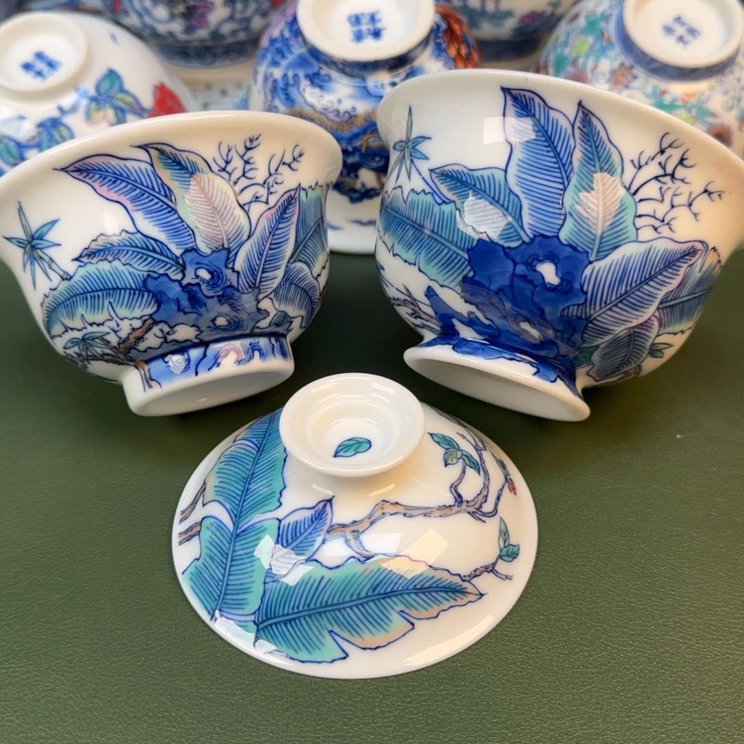 彦祖纯手工手绘茶具两件套