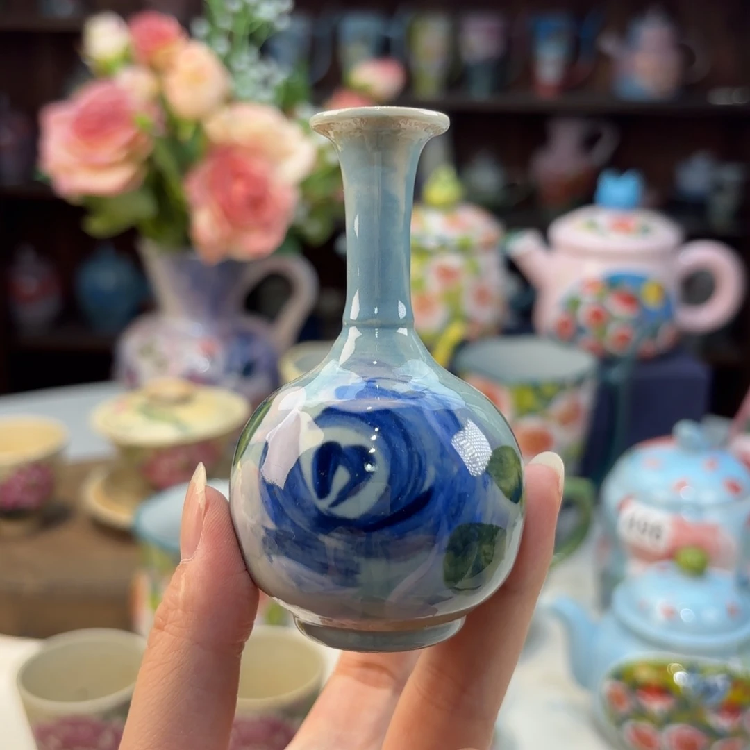 瓷片景德镇手绘高温釉下彩陶瓷茶具
