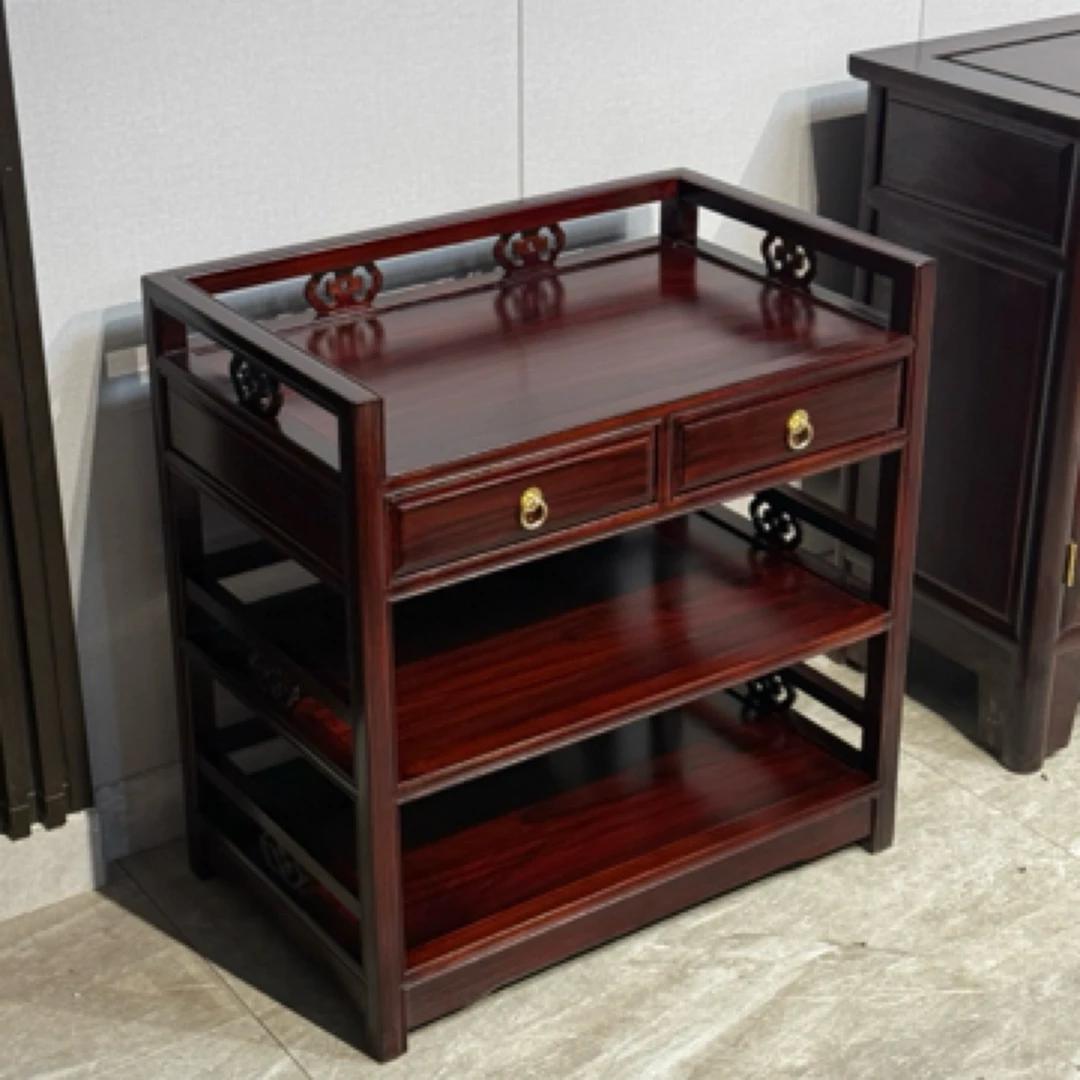 简祥红木 黑酸枝双抽茶水柜68*42*70