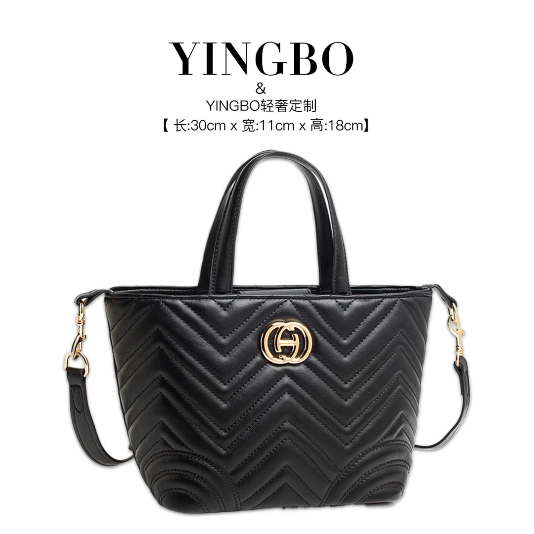 【英柏甄选】QYX-7011-黑色 小众设计感单肩包百搭女包