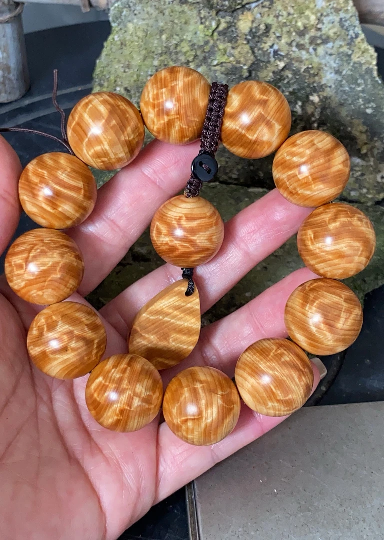 正宗太行崖柏陈化料龙胆纹闪电纹黄金底2.0高端品质