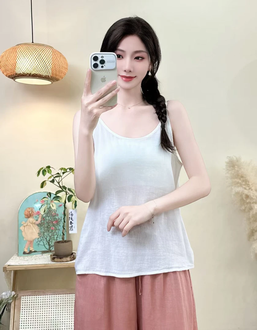 吊带背心女夏新款宽肩带遮副乳外穿内搭打底宽松上衣