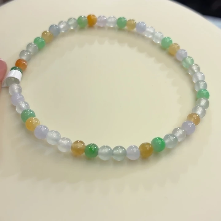 翡翠未镶嵌手链冰胶多宝卡3.9